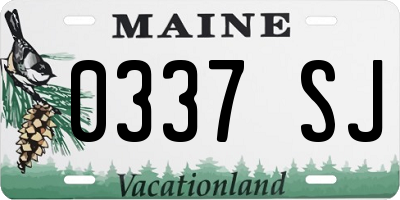 ME license plate 0337SJ