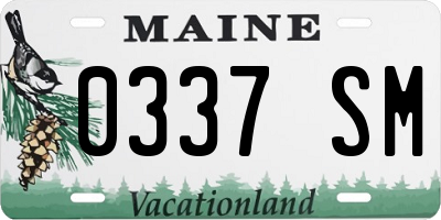 ME license plate 0337SM