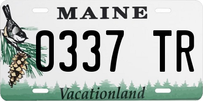 ME license plate 0337TR