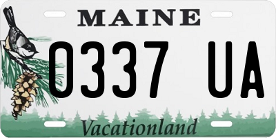 ME license plate 0337UA