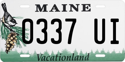 ME license plate 0337UI