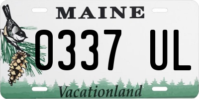 ME license plate 0337UL