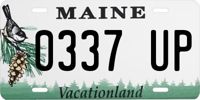 ME license plate 0337UP