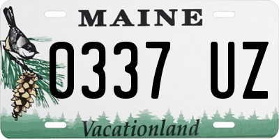 ME license plate 0337UZ