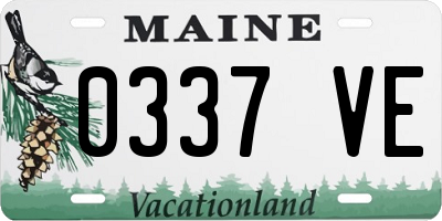 ME license plate 0337VE