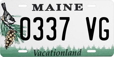 ME license plate 0337VG