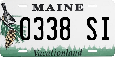 ME license plate 0338SI