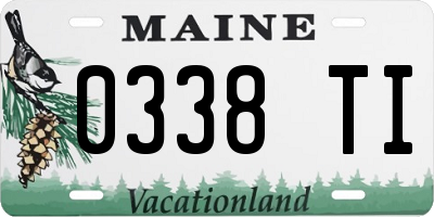 ME license plate 0338TI
