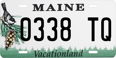 ME license plate 0338TQ
