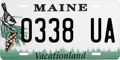 ME license plate 0338UA
