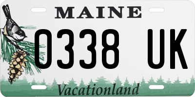 ME license plate 0338UK