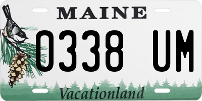 ME license plate 0338UM