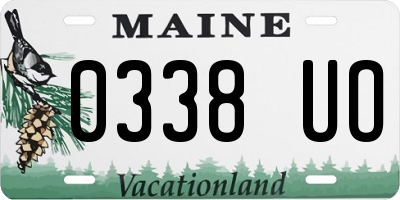 ME license plate 0338UO