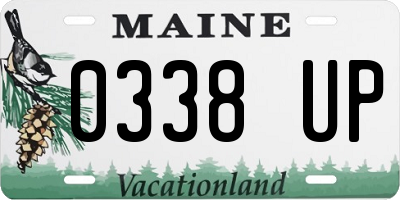 ME license plate 0338UP