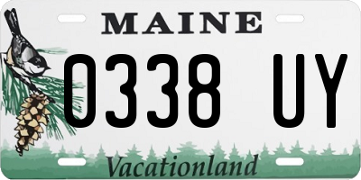ME license plate 0338UY