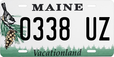 ME license plate 0338UZ