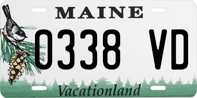 ME license plate 0338VD