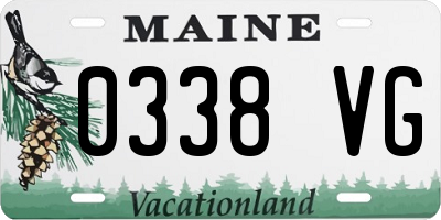 ME license plate 0338VG