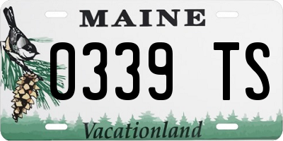 ME license plate 0339TS