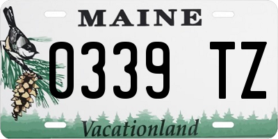 ME license plate 0339TZ
