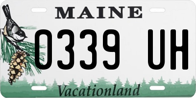 ME license plate 0339UH