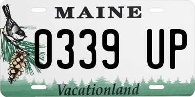 ME license plate 0339UP