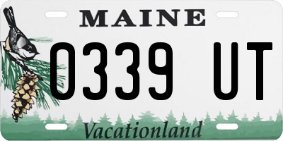 ME license plate 0339UT