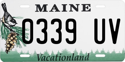 ME license plate 0339UV