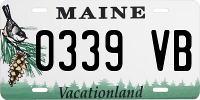 ME license plate 0339VB