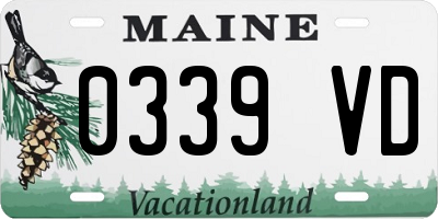 ME license plate 0339VD