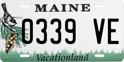 ME license plate 0339VE