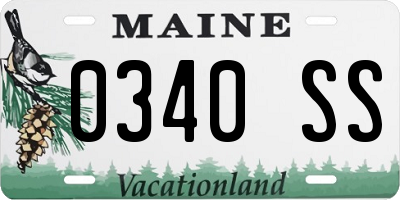 ME license plate 0340SS