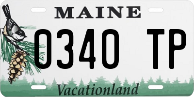 ME license plate 0340TP