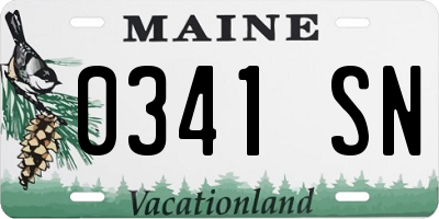 ME license plate 0341SN
