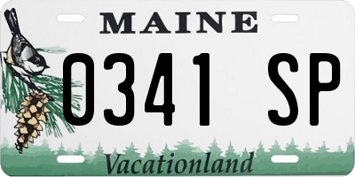 ME license plate 0341SP