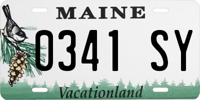 ME license plate 0341SY