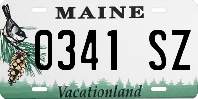 ME license plate 0341SZ