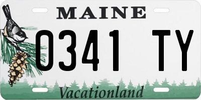 ME license plate 0341TY