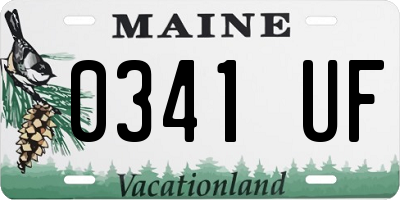 ME license plate 0341UF