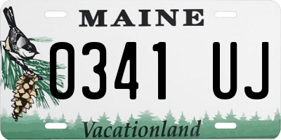 ME license plate 0341UJ