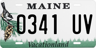 ME license plate 0341UV