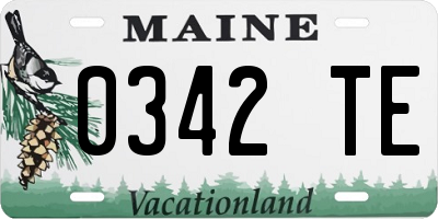 ME license plate 0342TE