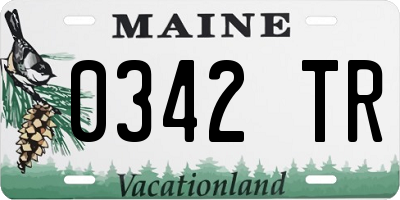 ME license plate 0342TR