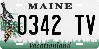 ME license plate 0342TV