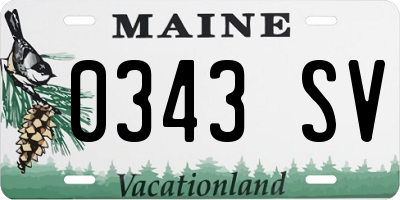 ME license plate 0343SV