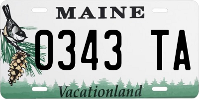 ME license plate 0343TA