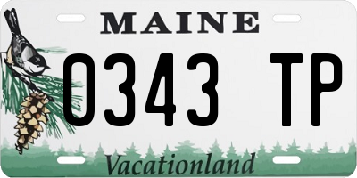 ME license plate 0343TP