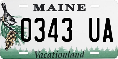 ME license plate 0343UA