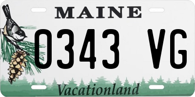 ME license plate 0343VG