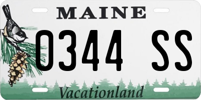 ME license plate 0344SS